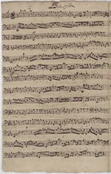 La parte del fagot para la Cantata BWV 140